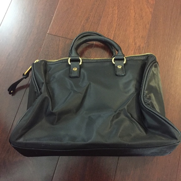 NEW Victoria's Secret Black Bag Purse Handbag Gold - Picture 8 of 10